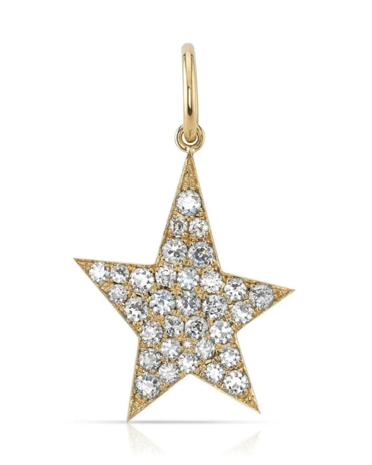 Kinsley Large Cobblestone Star Diamond Pendant