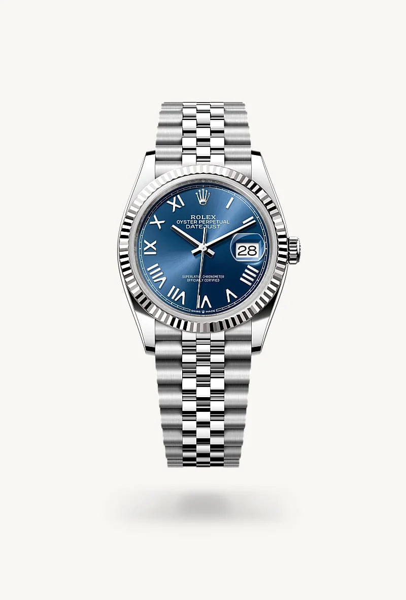 Rolex Datejust in White Rolesor - combination of Oystersteel and white gold, M126234-0069 - Blakemans Jewelry