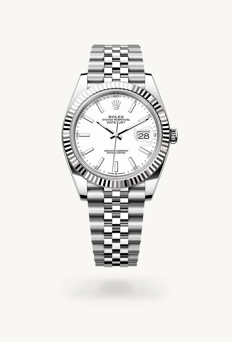 Rolex Datejust 41 White Rolesor - combination of Oystersteel and white gold, M126334-0010