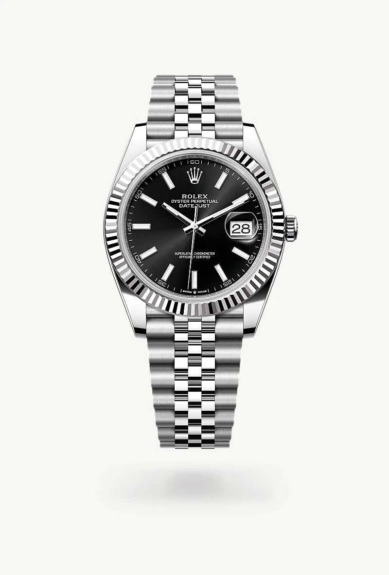 Rolex Datejust in White Rolesor - combination of Oystersteel and white gold, M126334-0018 - Blakemans Jewelry
