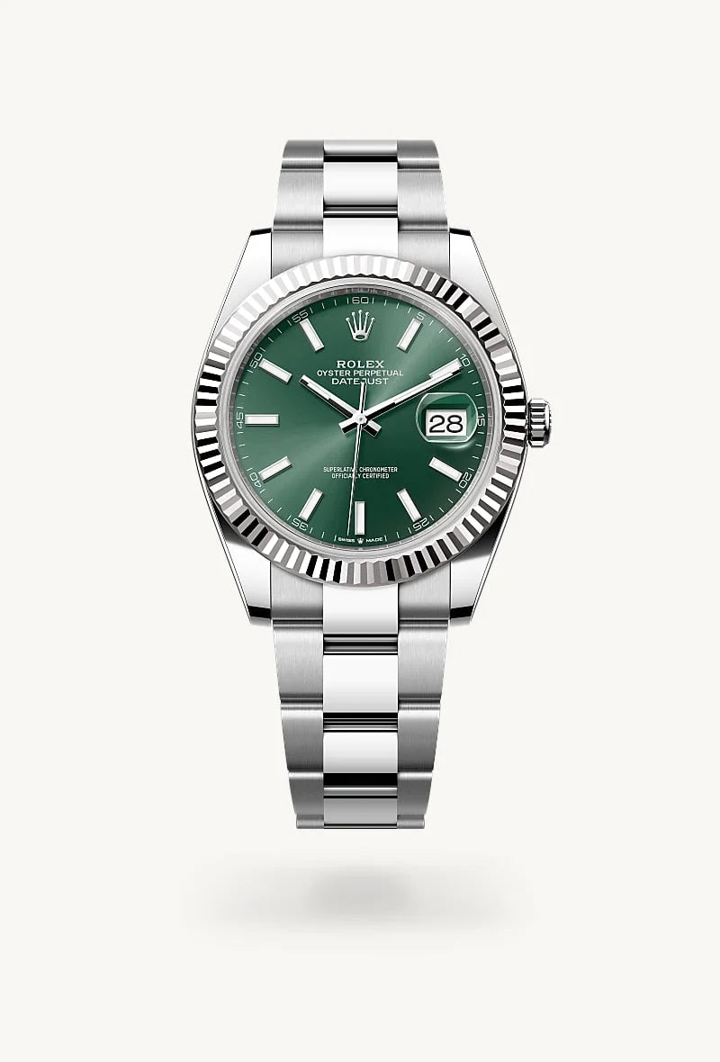 Rolex Datejust in White Rolesor - combination of Oystersteel and white gold, M126334-0027 - Blakemans Jewelry