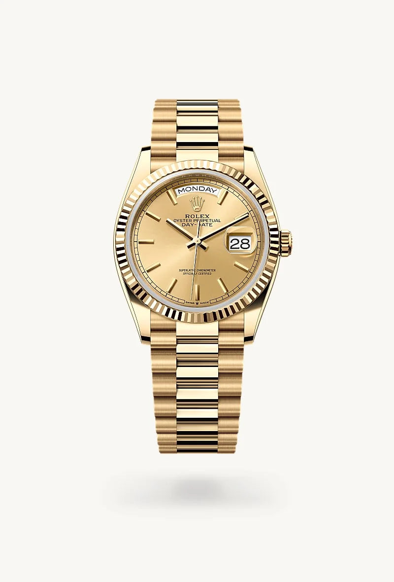 Rolex Day-Date 36 18 kt yellow gold, M128238-0045