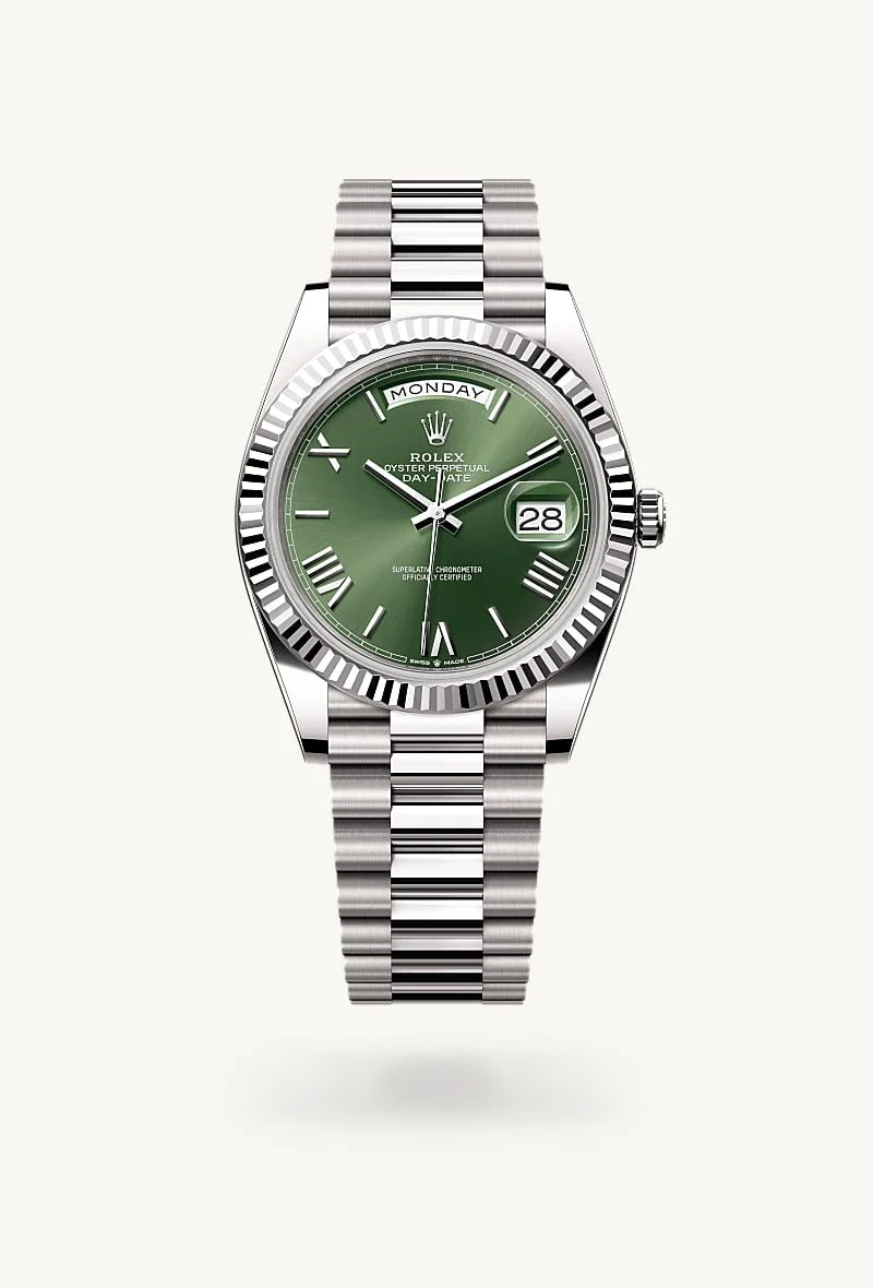 Rolex Day-Date 40 18 kt white gold, M228239-0033