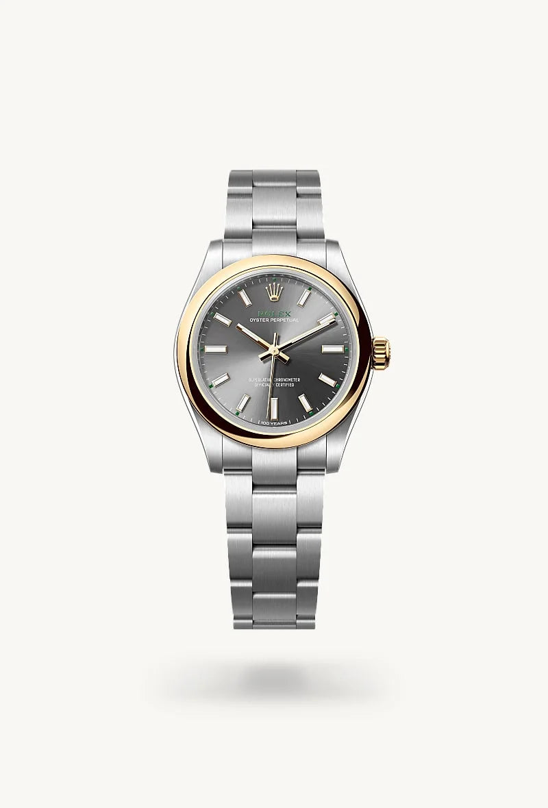 Rolex Oyster Perpetual in Yellow Rolesor - combination of Oystersteel and yellow gold, M277203-0001 - Blakemans Jewelry