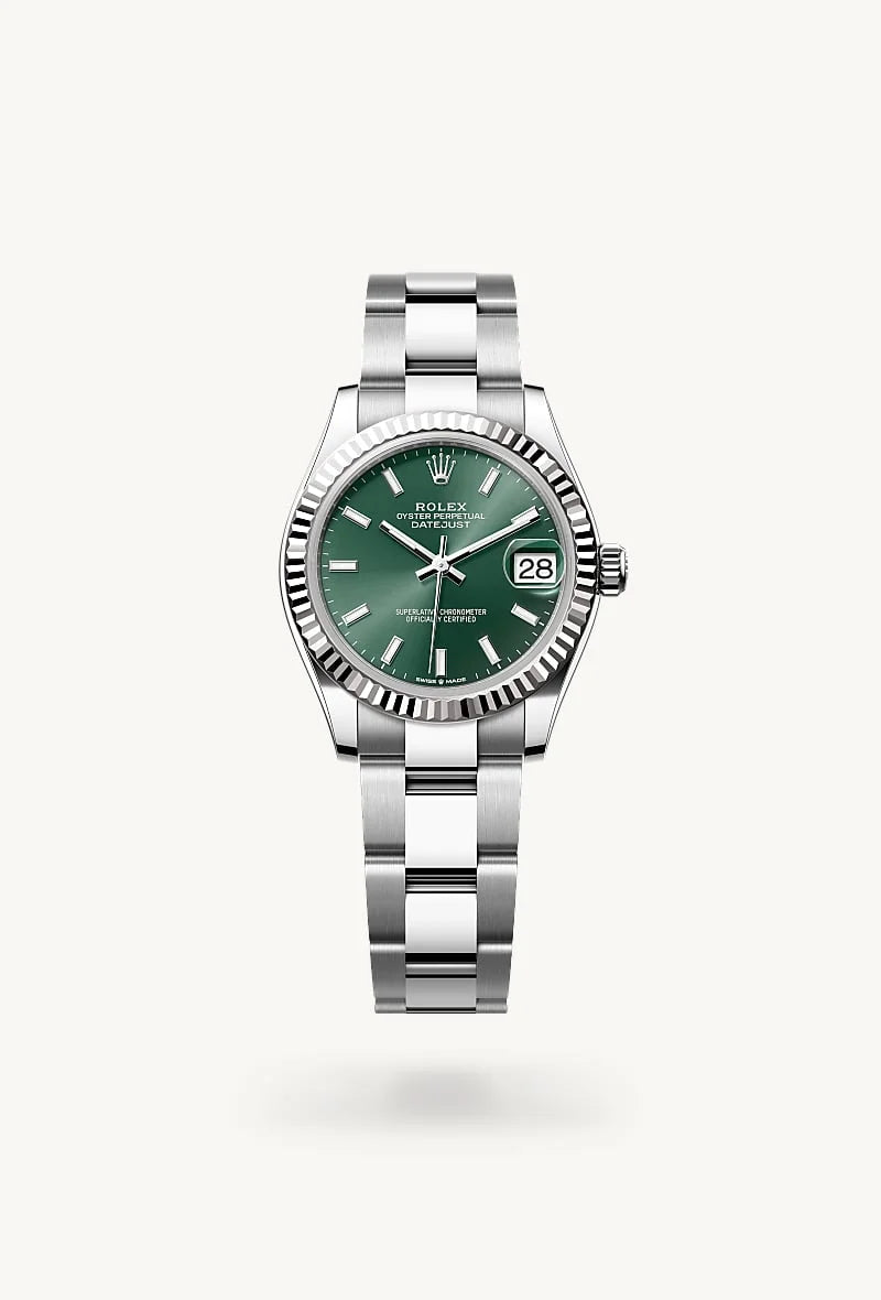 Rolex Datejust in White Rolesor - combination of Oystersteel and white gold, M278274-0017 - Blakemans Jewelry