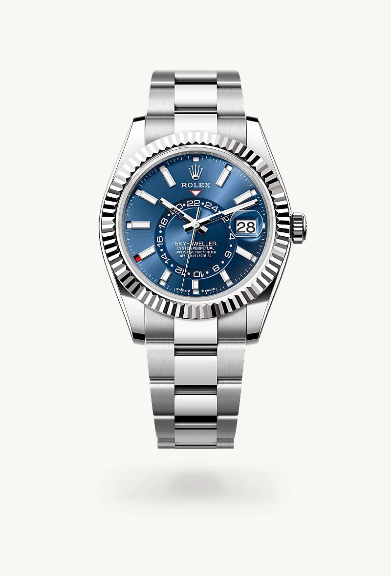 Rolex Sky-Dweller in White Rolesor - combination of Oystersteel and white gold, M336934-0005 - Blakemans Jewelry