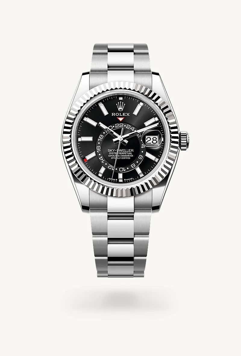 Rolex Sky-Dweller in White Rolesor - combination of Oystersteel and white gold, M336934-0007 - Blakemans Jewelry