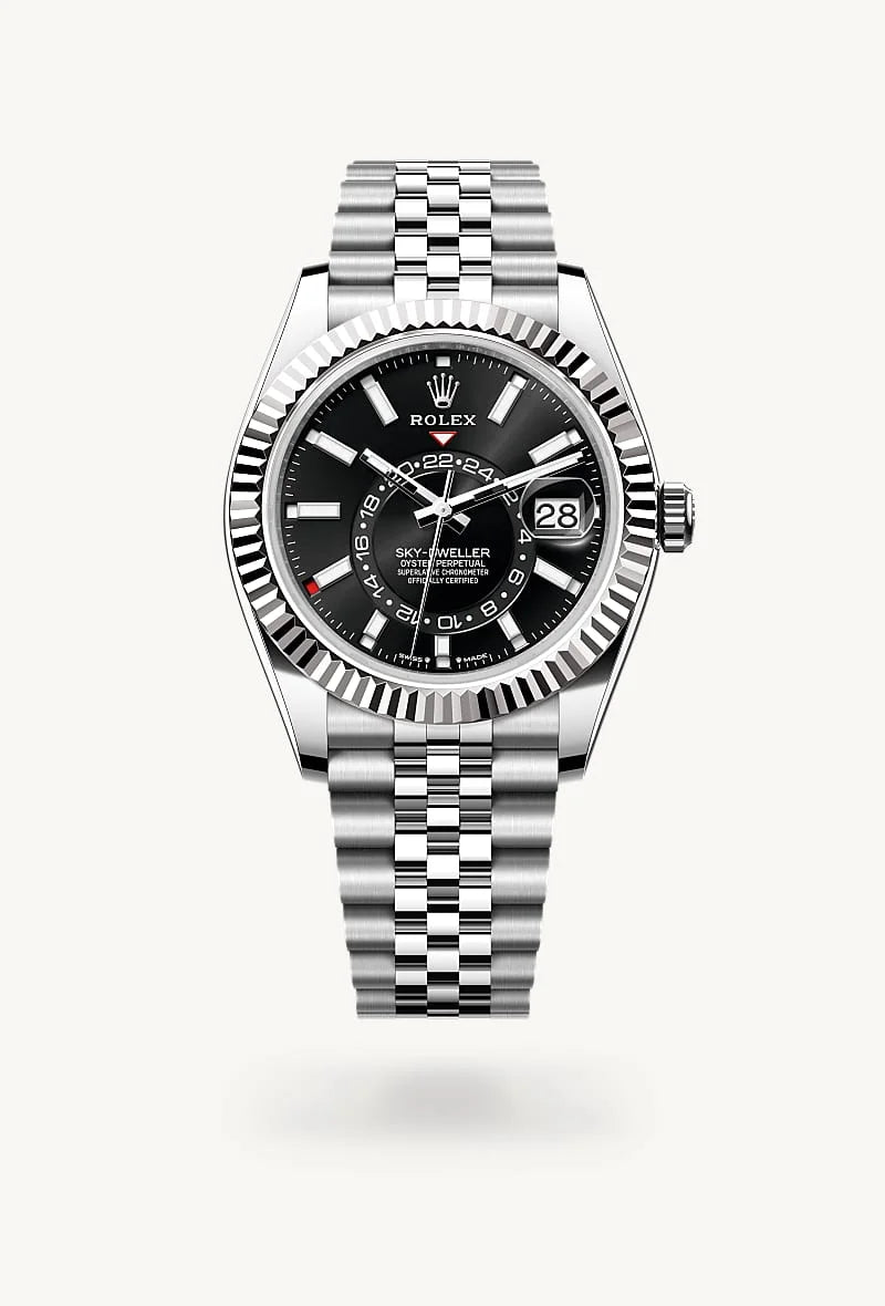 Rolex Sky-Dweller in White Rolesor - combination of Oystersteel and white gold, M336934-0008 - Blakemans Jewelry