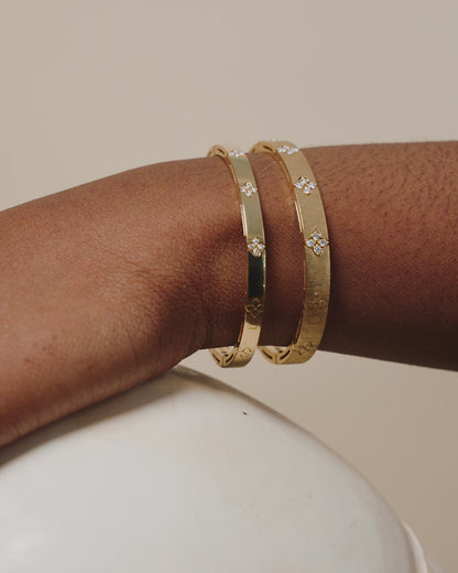 Love in Verona Narrow Width Diamond Accent and Satin Finish Bangle 48mm x 58mm