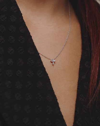 Tiny Treasures Diamond Baby Cross Necklace