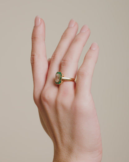 Maria, Diamond And Emerald Ring