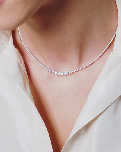 Graduated Rivera Necklace 4.17Ctw