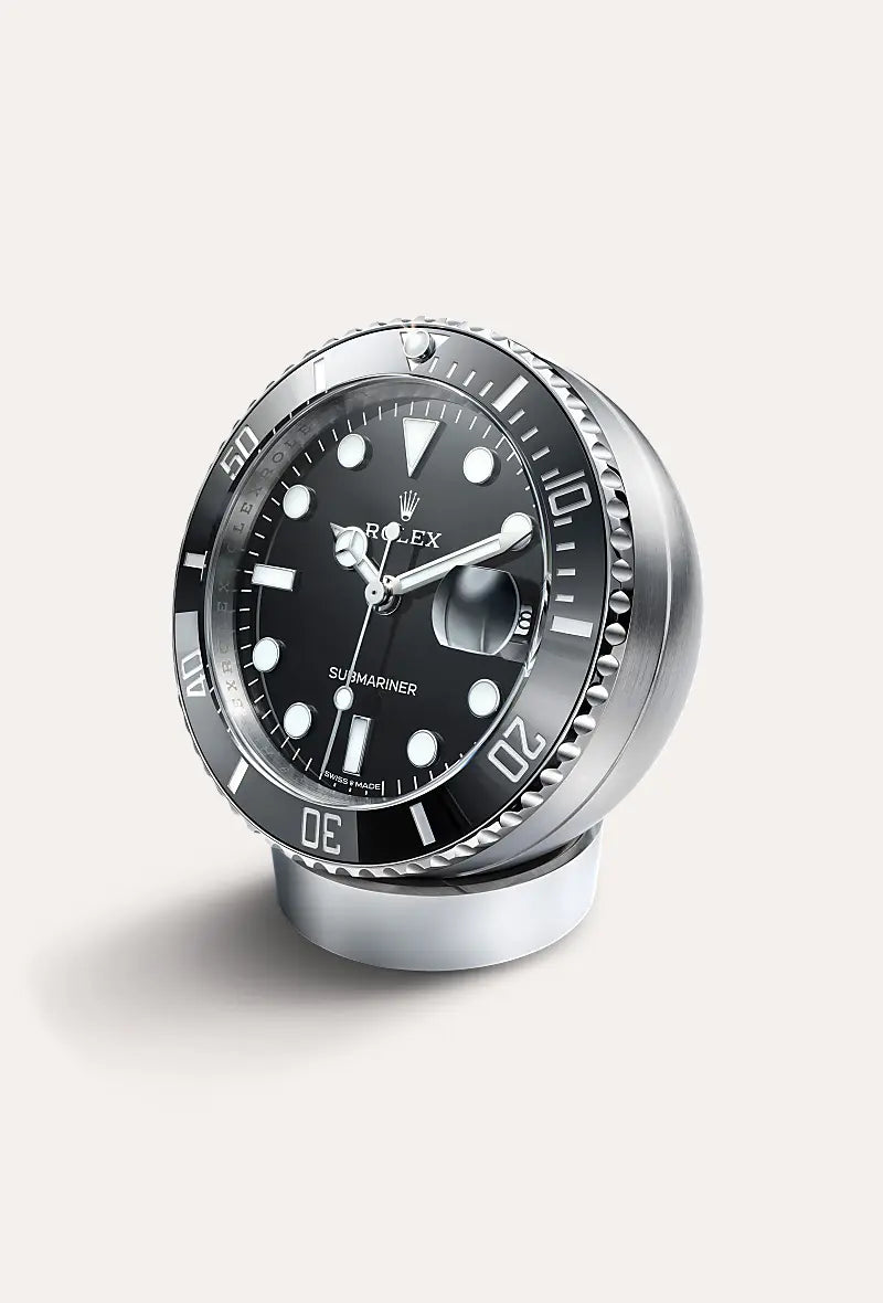 Rolex Submariner Date desk clock 80 mm, stainless steel C909010LN-0001 at Blakeman’s Fine Jewelry